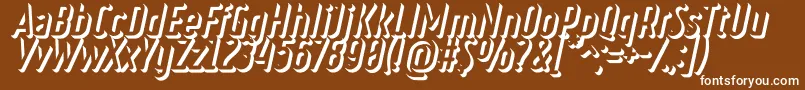 RulerVolumeExtrude Font – White Fonts on Brown Background