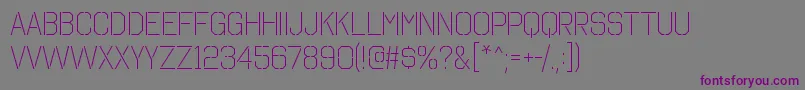 Шрифт OctinstencilltRegular – фиолетовые шрифты на сером фоне