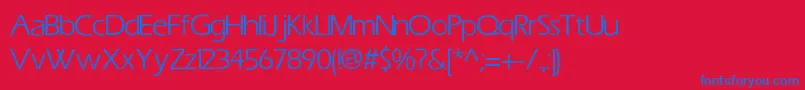 Eras Font – Blue Fonts on Red Background