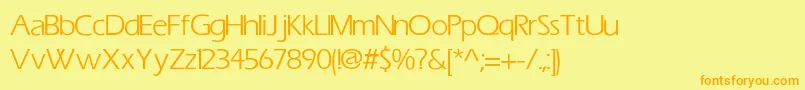 Eras Font – Orange Fonts on Yellow Background