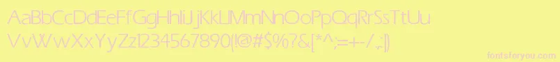 Eras Font – Pink Fonts on Yellow Background
