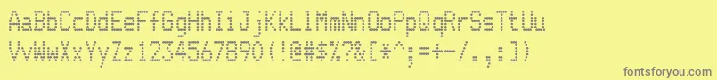 DotriceCondensed Font – Gray Fonts on Yellow Background