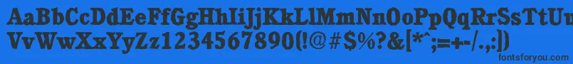 Шрифт CalgaryantiqueXboldRegular – чёрные шрифты на синем фоне