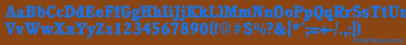 CalgaryantiqueXboldRegular Font – Blue Fonts on Brown Background