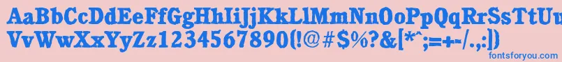 CalgaryantiqueXboldRegular Font – Blue Fonts on Pink Background