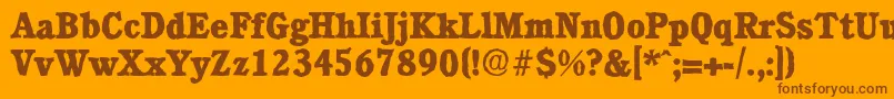 CalgaryantiqueXboldRegular Font – Brown Fonts on Orange Background