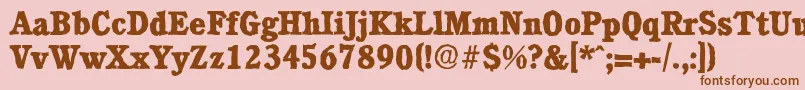 CalgaryantiqueXboldRegular Font – Brown Fonts on Pink Background