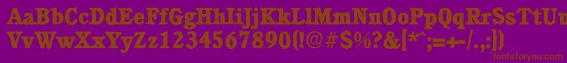 CalgaryantiqueXboldRegular Font – Brown Fonts on Purple Background