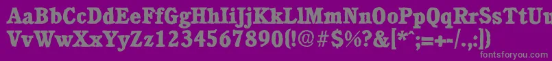 CalgaryantiqueXboldRegular Font – Gray Fonts on Purple Background