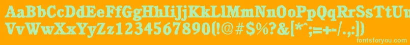 CalgaryantiqueXboldRegular Font – Green Fonts on Orange Background