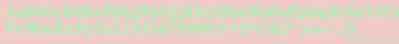 CalgaryantiqueXboldRegular Font – Green Fonts on Pink Background