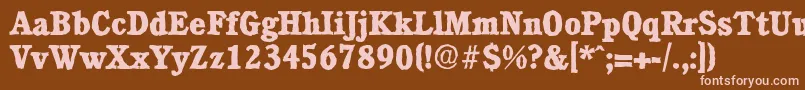 CalgaryantiqueXboldRegular Font – Pink Fonts on Brown Background