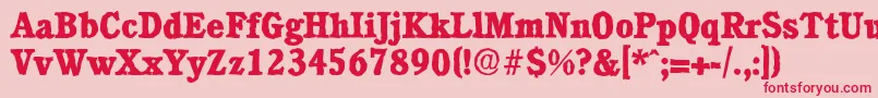 CalgaryantiqueXboldRegular Font – Red Fonts on Pink Background