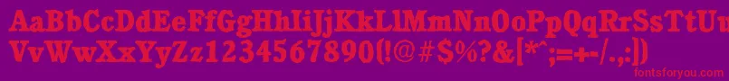 CalgaryantiqueXboldRegular Font – Red Fonts on Purple Background