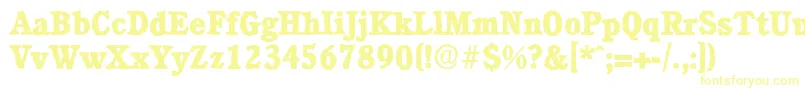 CalgaryantiqueXboldRegular Font – Yellow Fonts on White Background