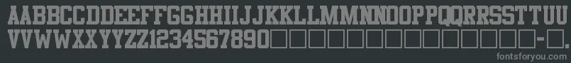 Athletic Font – Gray Fonts on Black Background