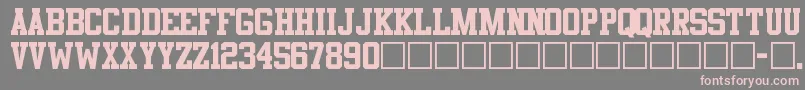 Athletic Font – Pink Fonts on Gray Background