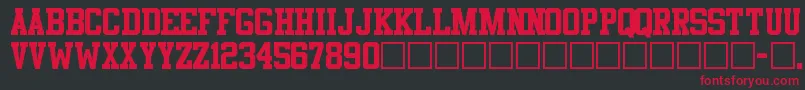 Athletic Font – Red Fonts on Black Background