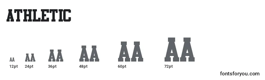 Размеры шрифта Athletic