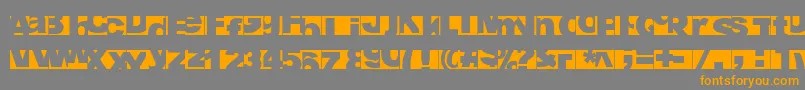 Trucker Font – Orange Fonts on Gray Background