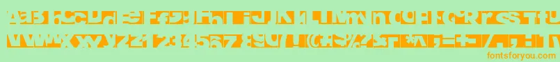 Trucker Font – Orange Fonts on Green Background