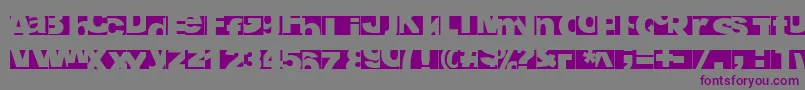 Trucker Font – Purple Fonts on Gray Background