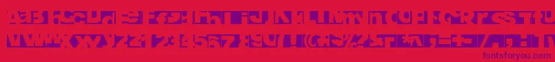 Trucker Font – Purple Fonts on Red Background