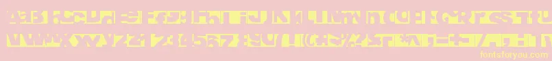 Trucker Font – Yellow Fonts on Pink Background