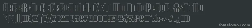 Шрифт Vindicator3D – серые шрифты на чёрном фоне