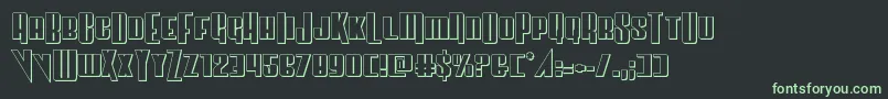 Vindicator3D Font – Green Fonts on Black Background