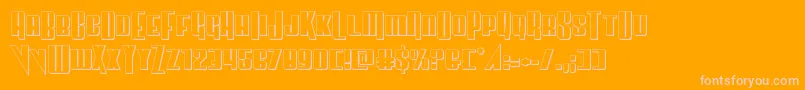 Vindicator3D Font – Pink Fonts on Orange Background
