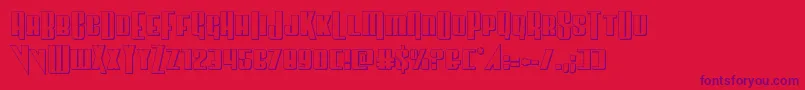 Vindicator3D Font – Purple Fonts on Red Background