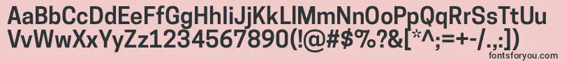 フォントCooperhewittSemibold – ピンクの背景に黒い文字