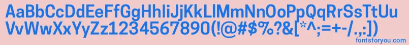 CooperhewittSemibold-fontti – siniset fontit vaaleanpunaisella taustalla