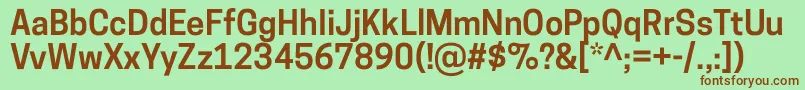 CooperhewittSemibold-fontti – ruskeat fontit vihreällä taustalla