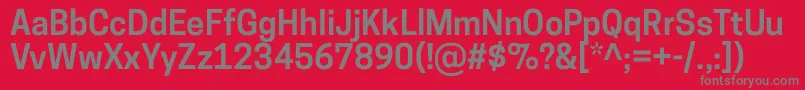 CooperhewittSemibold-fontti – harmaat kirjasimet punaisella taustalla
