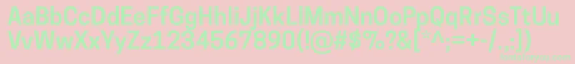 フォントCooperhewittSemibold – ピンクの背景に緑の文字