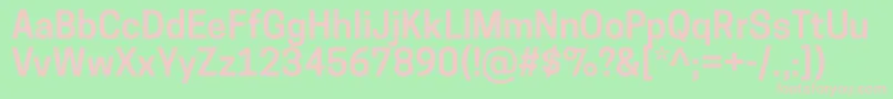 Шрифт CooperhewittSemibold – розовые шрифты на зелёном фоне