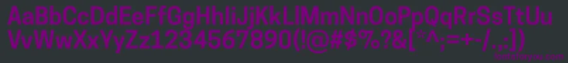 Шрифт CooperhewittSemibold – фиолетовые шрифты на чёрном фоне