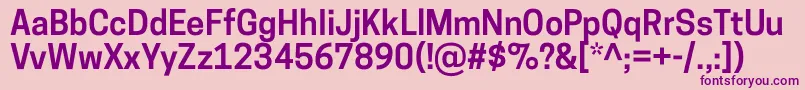 Шрифт CooperhewittSemibold – фиолетовые шрифты на розовом фоне