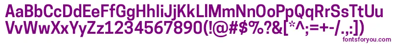 Шрифт CooperhewittSemibold – фиолетовые шрифты на белом фоне