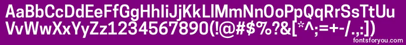 CooperhewittSemibold-fontti – valkoiset fontit violetilla taustalla