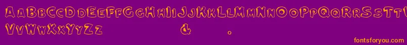 Elwood Font – Orange Fonts on Purple Background