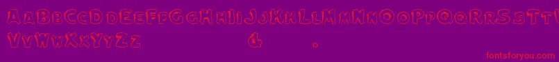 Elwood Font – Red Fonts on Purple Background