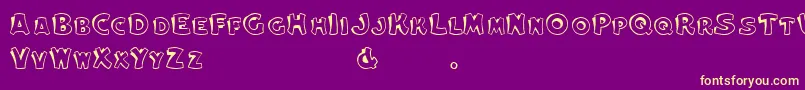 Elwood Font – Yellow Fonts on Purple Background
