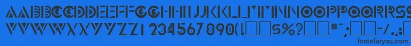 InnovadisplaycapssskRegular Font – Black Fonts on Blue Background