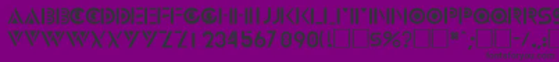 Шрифт InnovadisplaycapssskRegular – чёрные шрифты на фиолетовом фоне