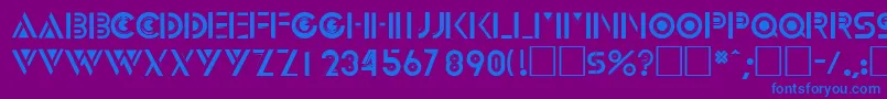 InnovadisplaycapssskRegular Font – Blue Fonts on Purple Background