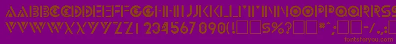 InnovadisplaycapssskRegular Font – Brown Fonts on Purple Background