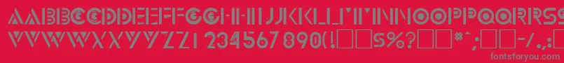 InnovadisplaycapssskRegular Font – Gray Fonts on Red Background